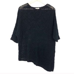 Eileen Fisher Asymmetrical Open Weave Sweater